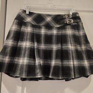 Wild Fable Black and Gray Plaid Mini Skirt